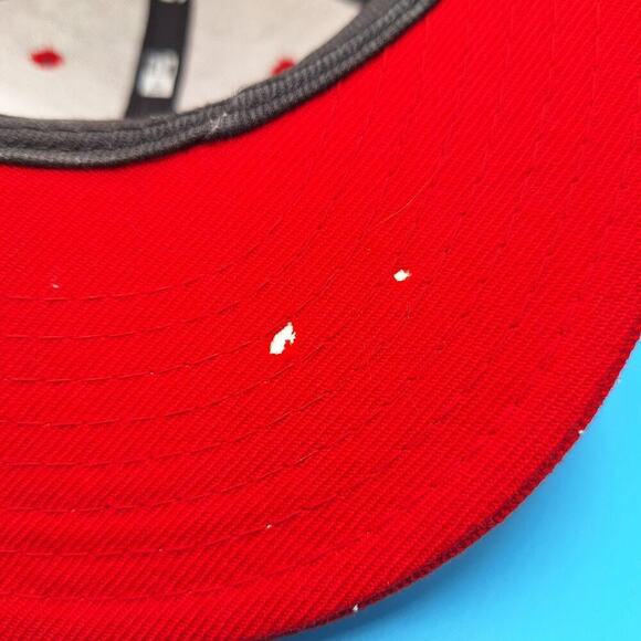 Vintage Atlanta Braves Wool Hat Cap Fitted 7 1/8 Fitted New Era 59Fifty Red - Picture 7 of 9